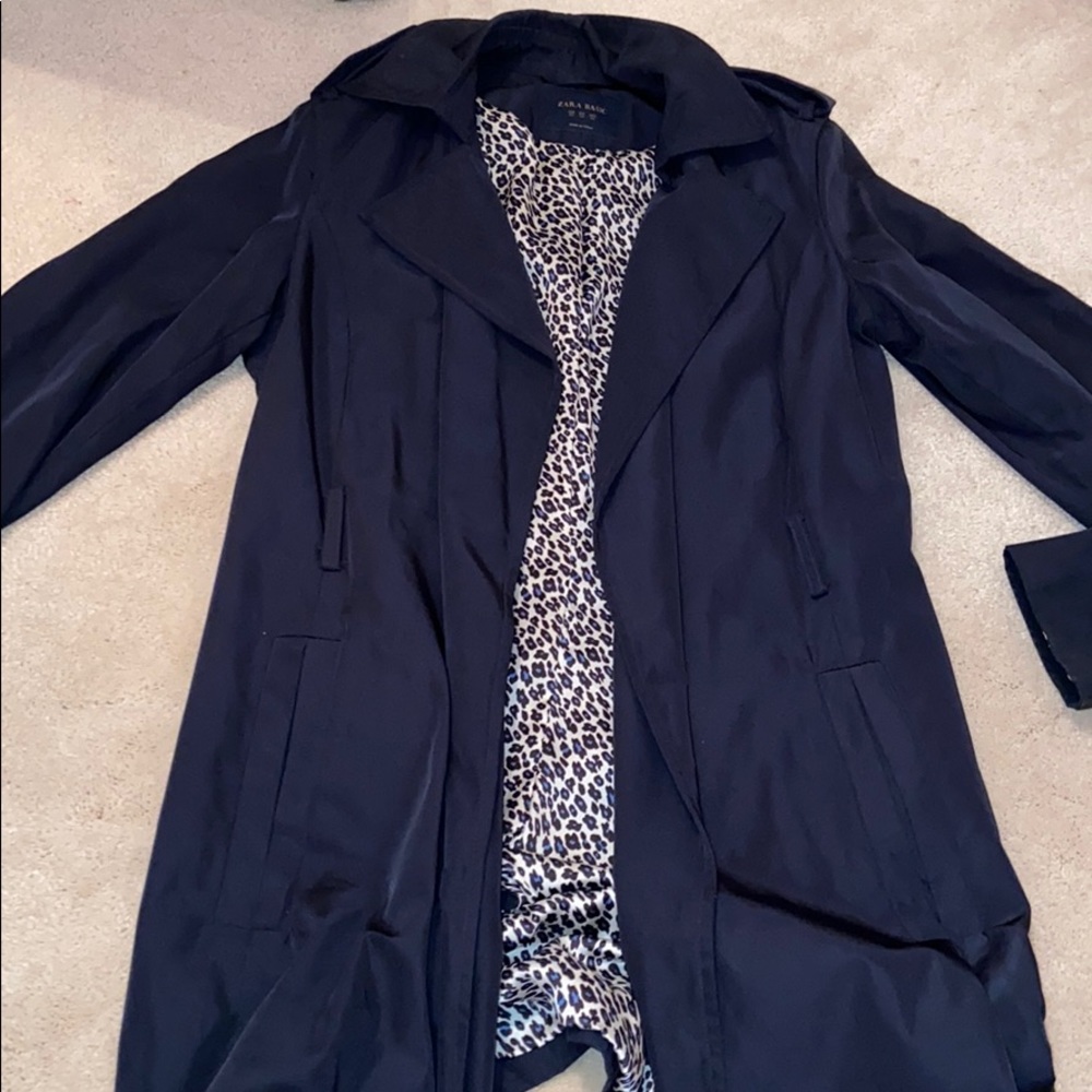 Zara Navy Trench Coat